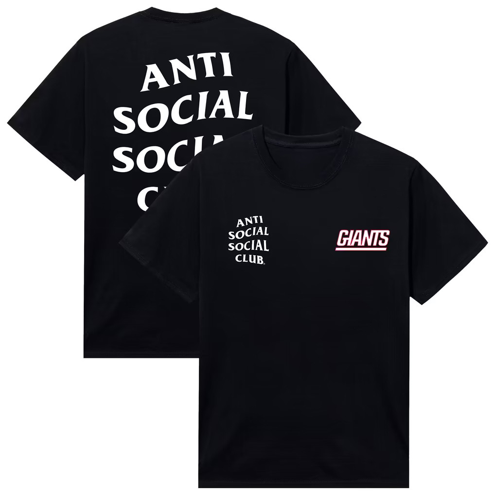 AntiSocialSocialClub x NFL Merch 2026 New York Giants AntiSocialSocialClub x NFL Snap T-Shirt AntiSocialSocialClub x NFL Merch 2026 New York Giants AntiSocialSocialClub x NFL Snap T-Shirt