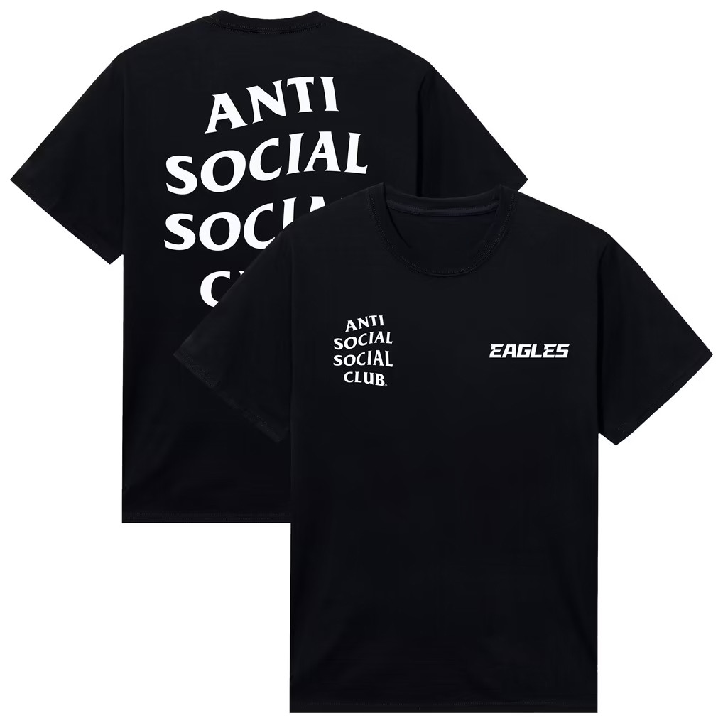 AntiSocialSocialClub x NFL Merch 2026 Philadelphia Eagles x AntiSocialSocialClub Snap T-Shirt