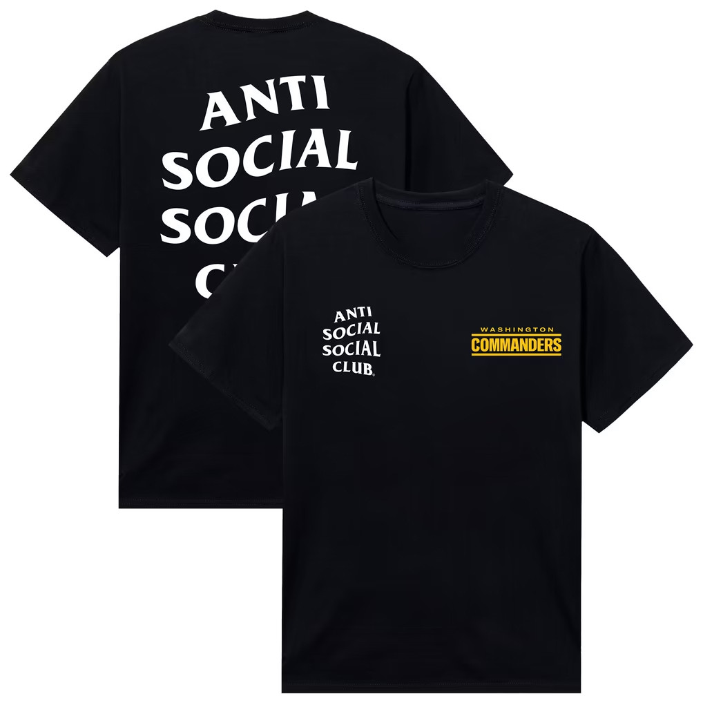 AntiSocialSocialClub x NFL Merch 2026 Washington Commanders x AntiSocialSocialClub Snap T-Shirt