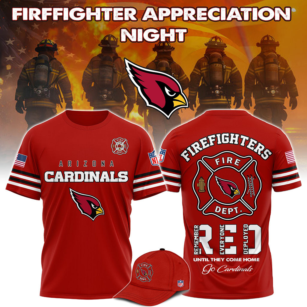 Arizona Cardinals Firefighter Appreciation Night 2026 T-Shirt Arizona Cardinals Merch Red Arizona Cardinals Firefighter Appreciation Night 2026 T-Shirt Arizona Cardinals Merch Red