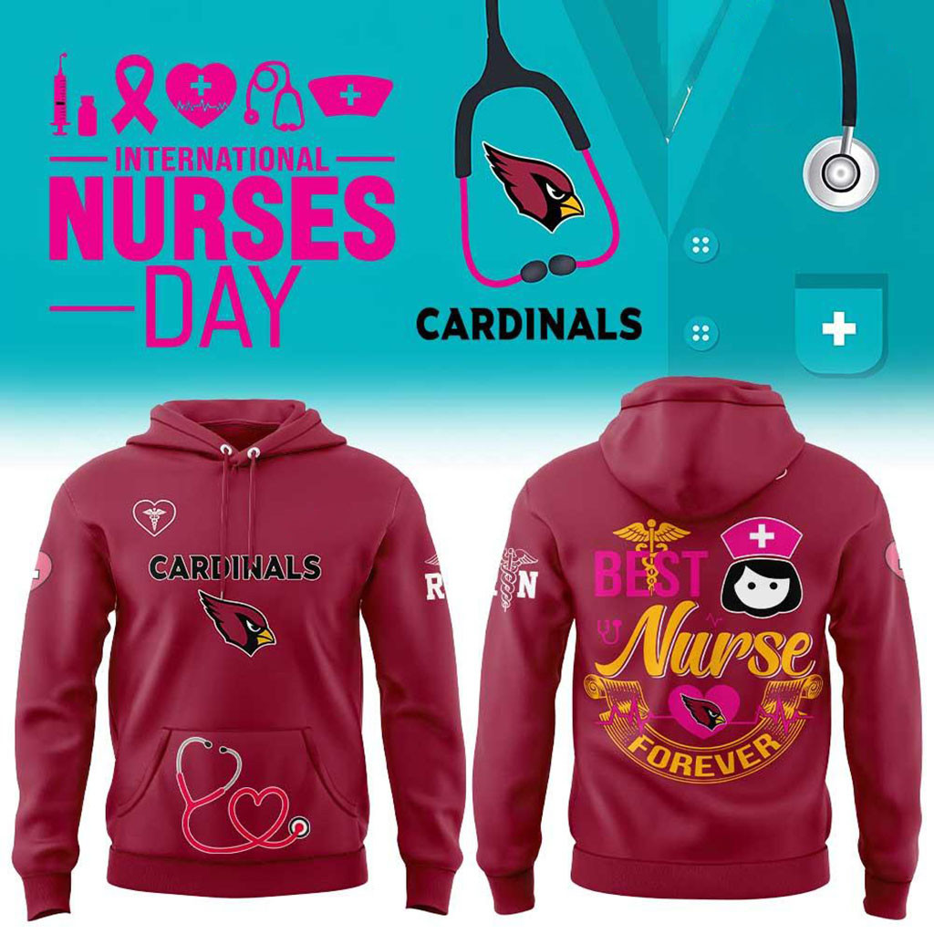 Arizona Cardinals International Nurses Day Hoodie Cardinals Merch Presents For Football Fans