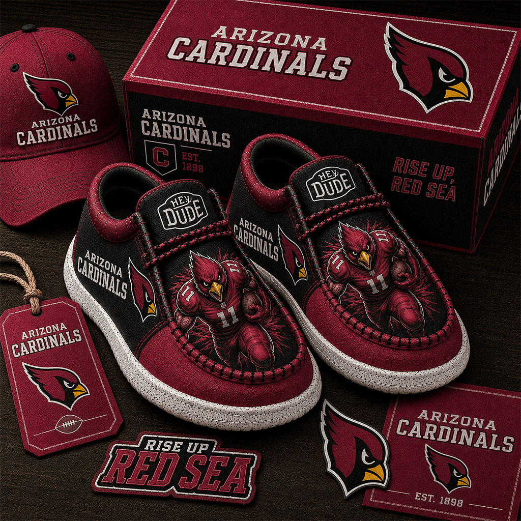 Arizona Cardinals Shoes Rise Up Red Sea Loafers Arizona Cardinals Merch Gift For Football Fans