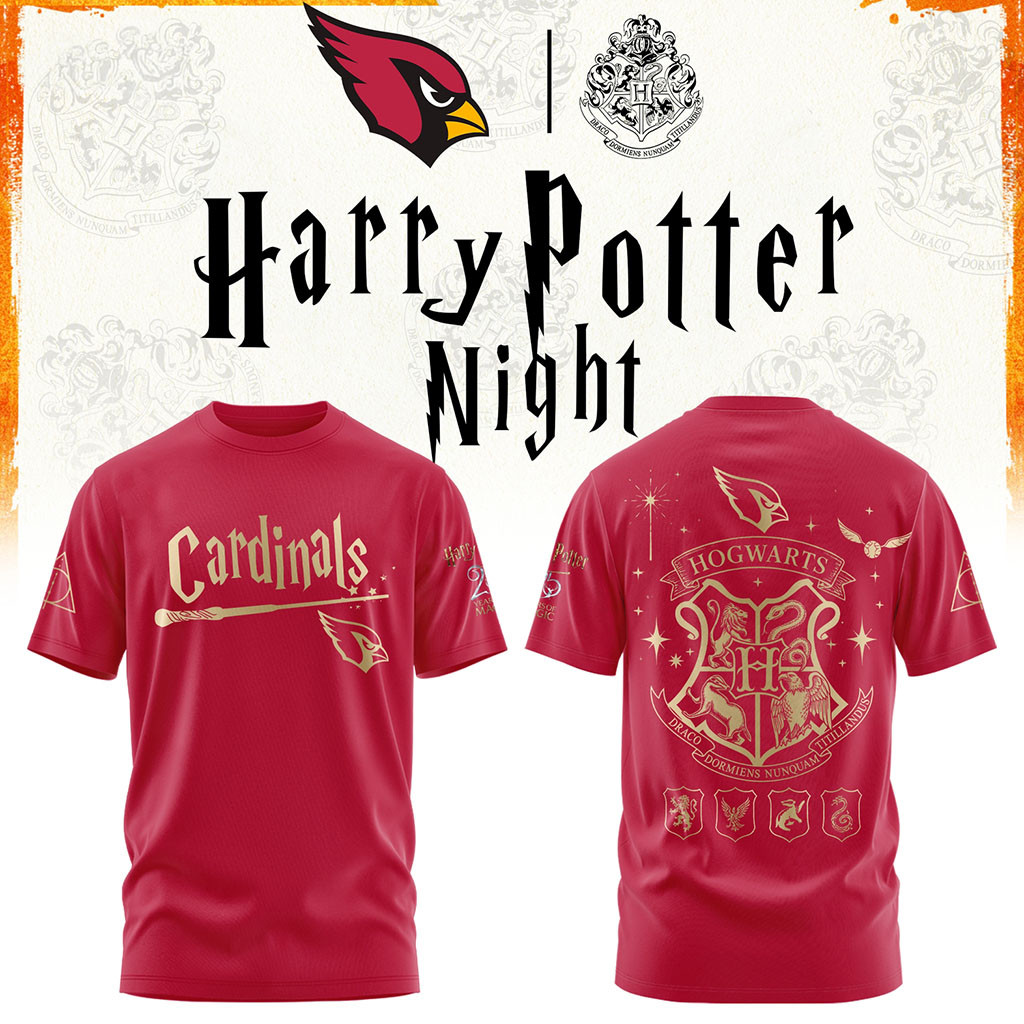 Arizona Cardinals x Harry Potter 25th Anniversary Shirt Arizona Cardinals Merch Gifts For Fan Arizona Cardinals x Harry Potter 25th Anniversary Shirt Arizona Cardinals Merch Gifts For Fan