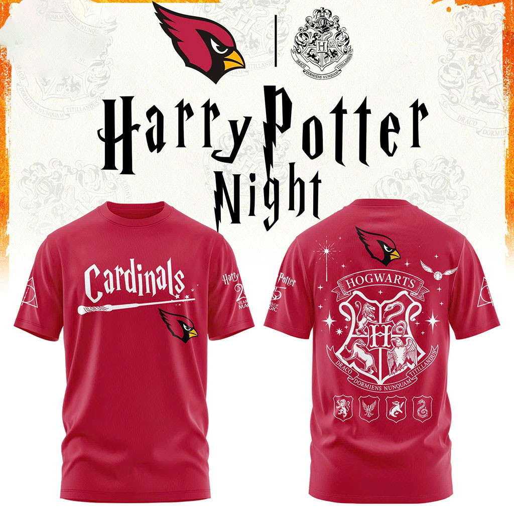Arizona Cardinals x Harry Potter 25th Anniversary Shirt Arizona Cardinals Merch Gifts For Son Arizona Cardinals x Harry Potter 25th Anniversary Shirt Arizona Cardinals Merch Gifts For Son