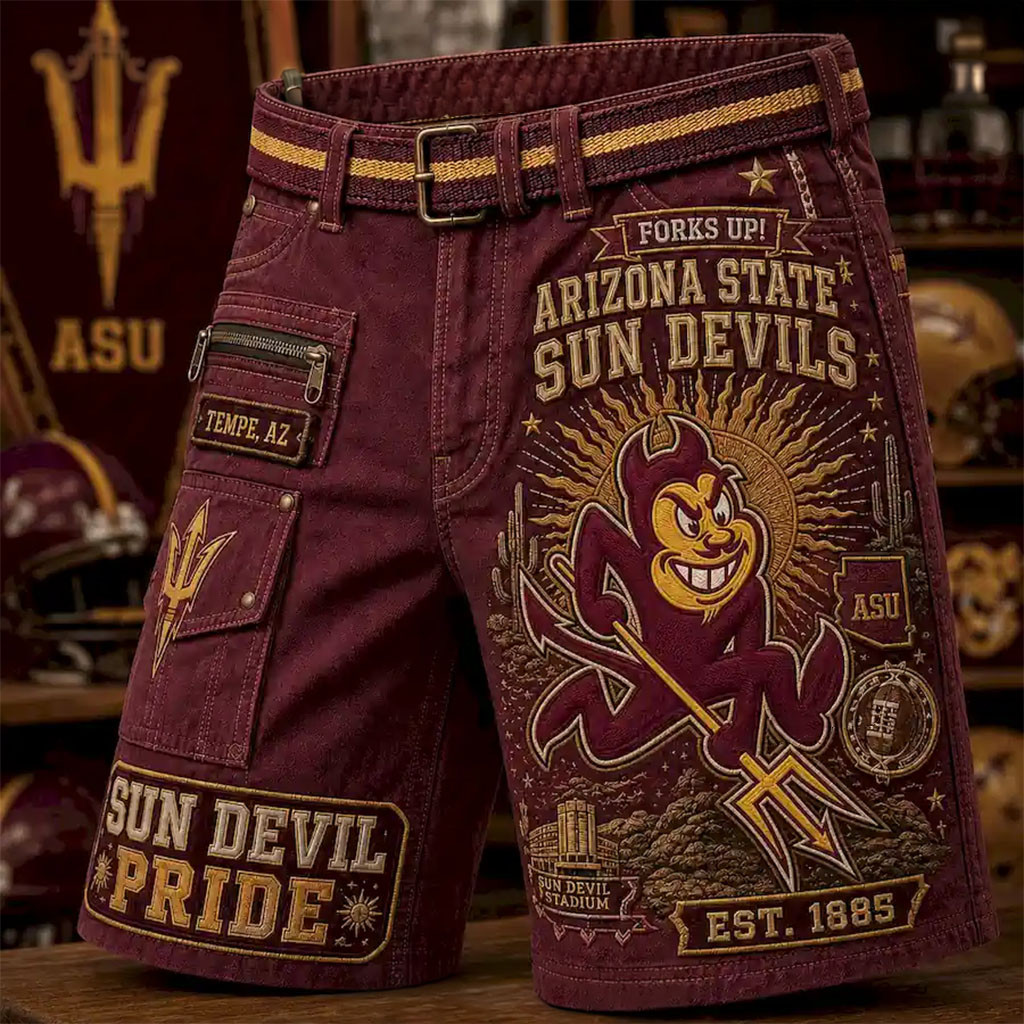 Arizona State Sun Devils Merch Forks Up Short Unique Football Gifts For Him
