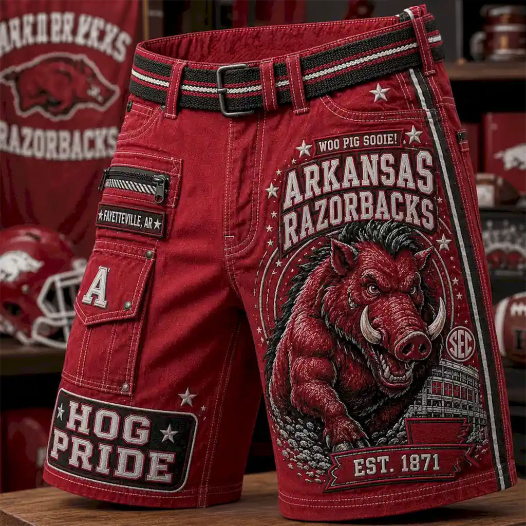 Arkansas Razorbacks Hog Pride Shorts Arkansas Razorbacks Merch Present For Brothers