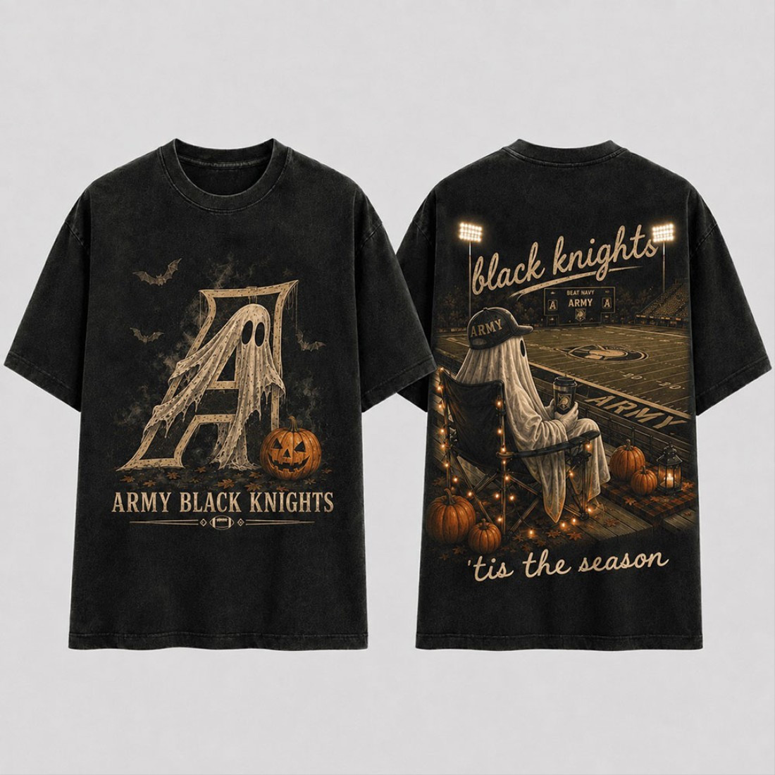 Army Black Knights Halloween Ghost Vintage T-Shirt Tis The Season Tee Army Black Knights Merch Army Black Knights Halloween Ghost Vintage T-Shirt Tis The Season Tee Army Black Knights Merch