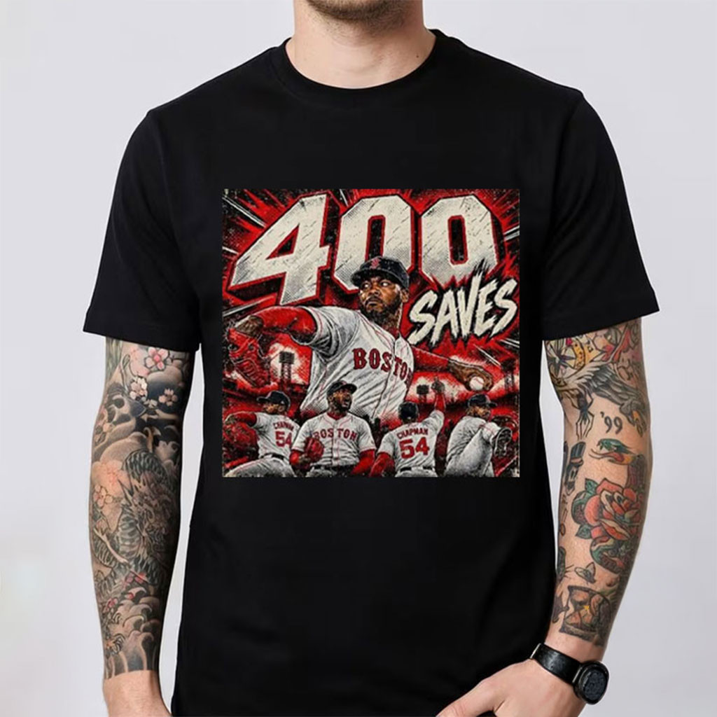 Aroldis Chapman 400 Saves Boston Baseball Vintage T-Shirt Aroldis Chapman Merch Fan Gifts