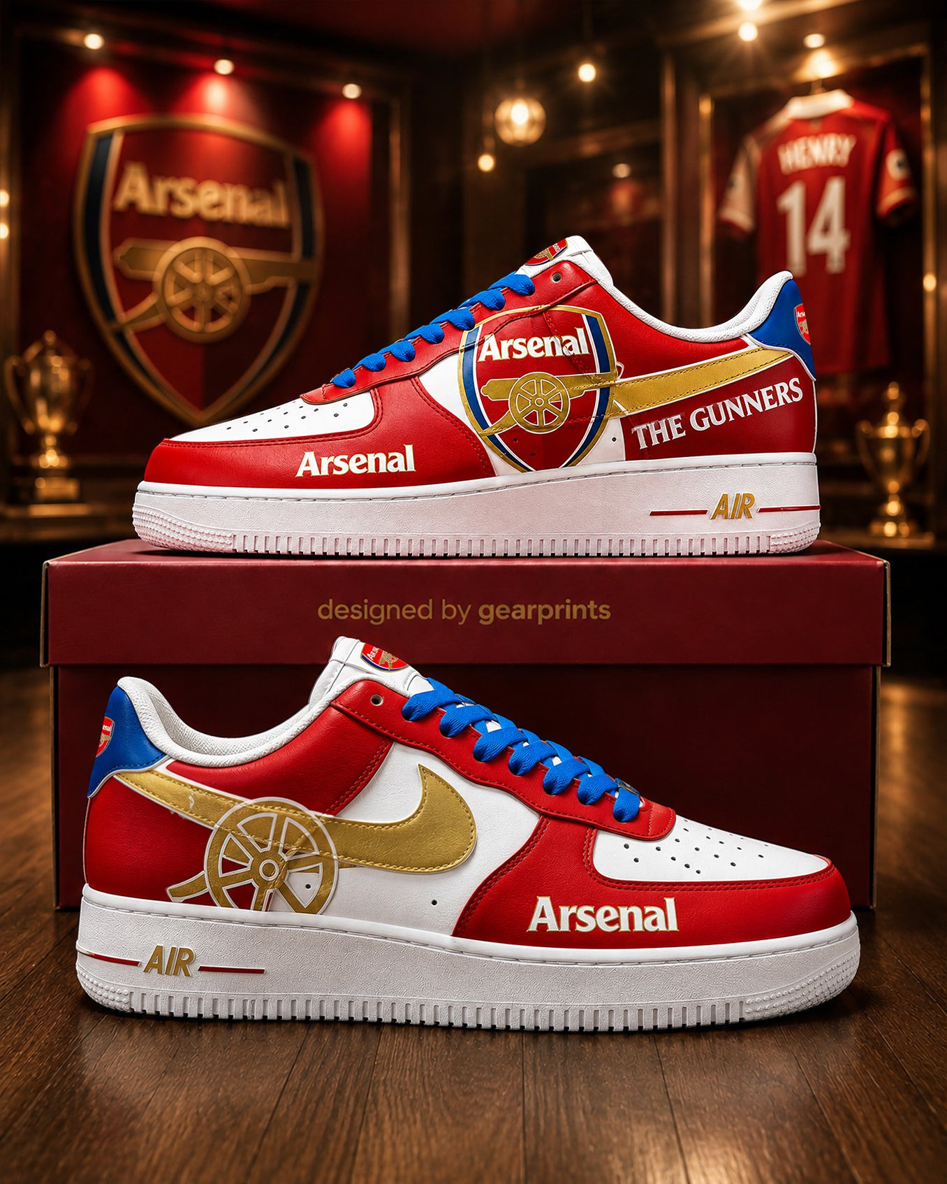 Arsenal FC Gunners AJ1 Custom Sneaker Arsenal FC Gunners AJ1 Custom Sneaker