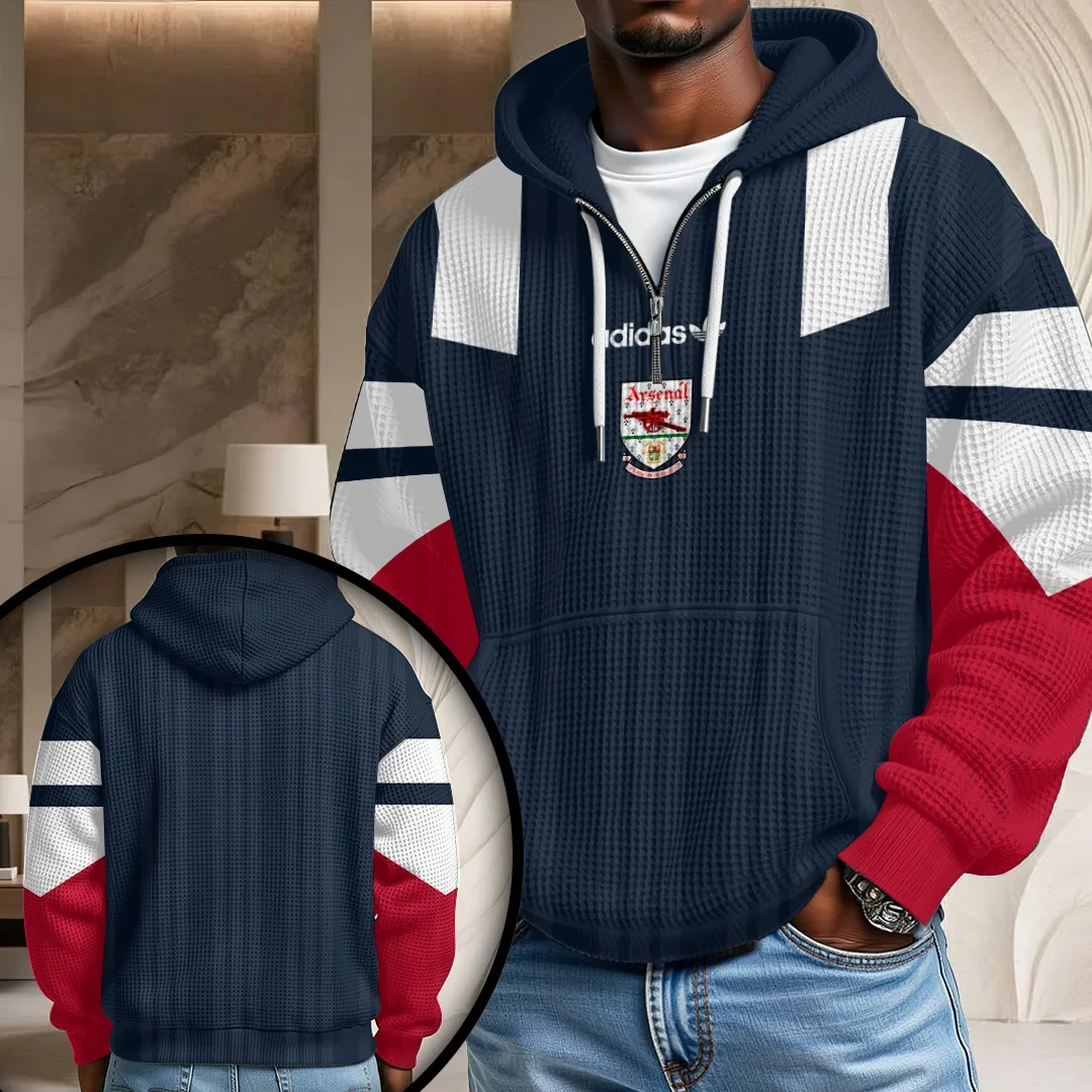 Arsenal FC Half Zip Hoodie Arsenal Football Clothing Gift Ideas For Husband
