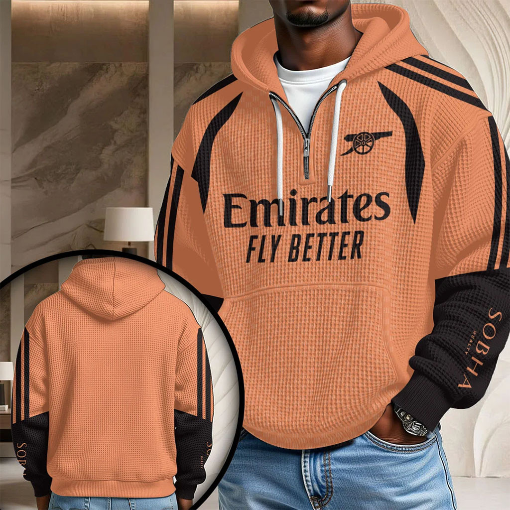 Arsenal FC League 26 27 Half Zip Hoodie Arsenal FC Merch Best Gift For Football Lovers