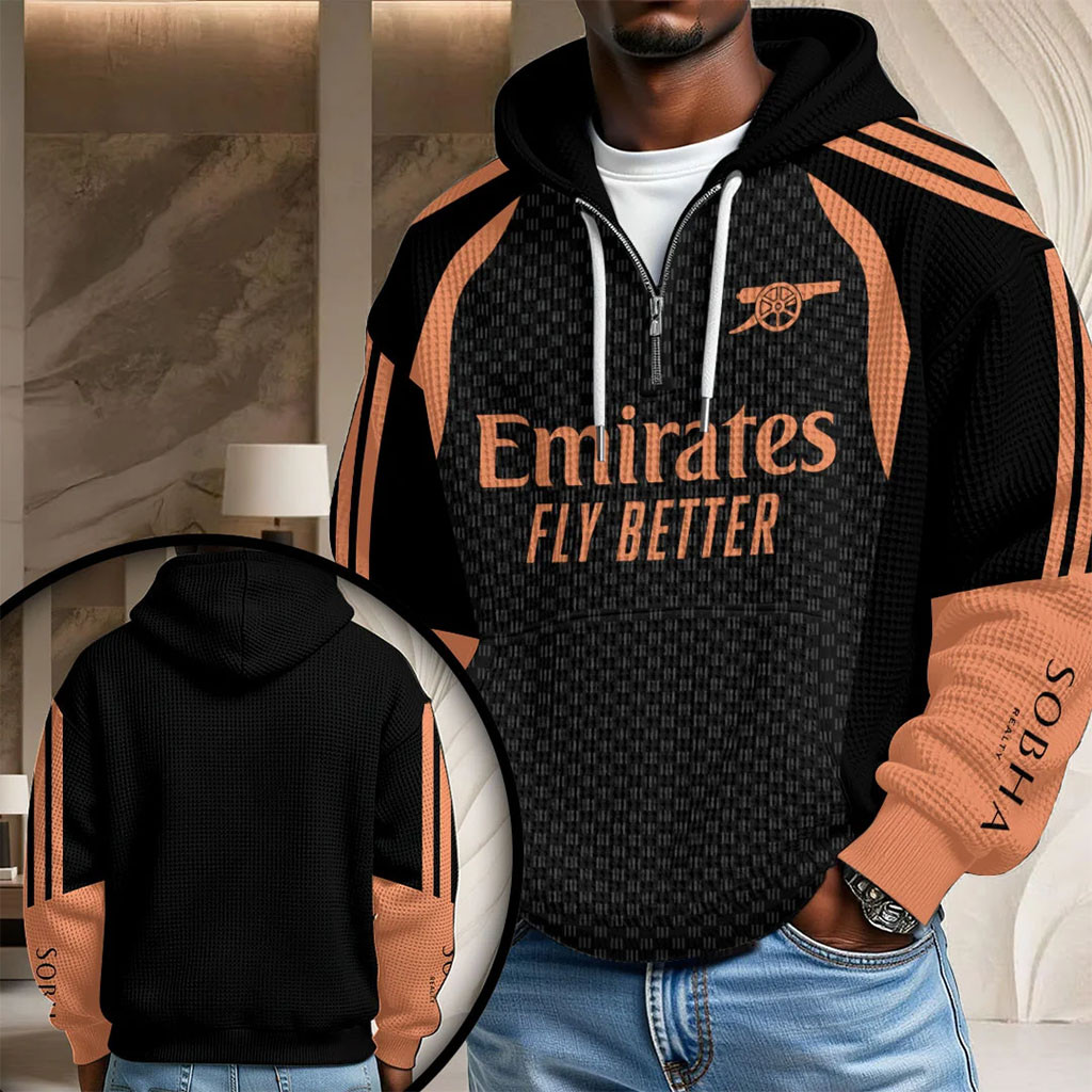 Arsenal FC League 26 27 Half Zip Hoodie Arsenal FC Merch Gift Ideas For Football Lovers
