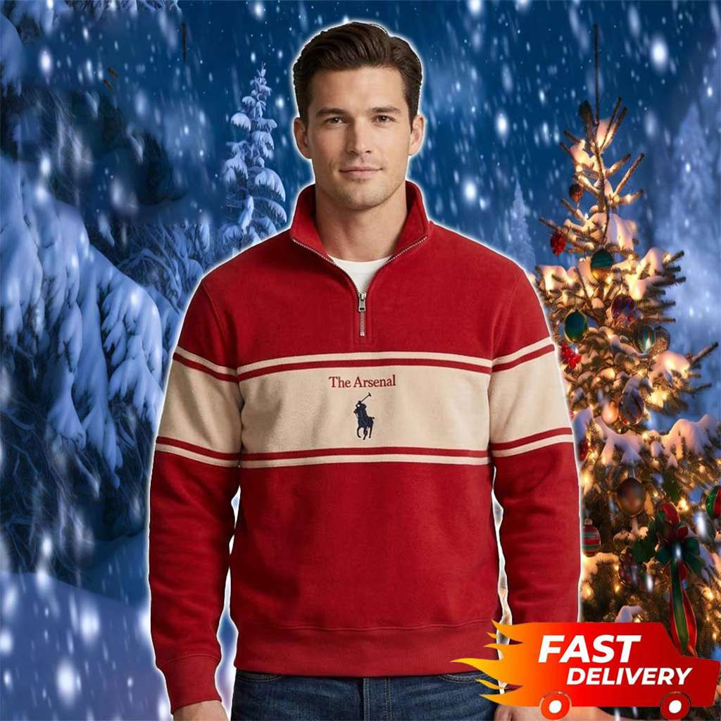 Arsenal x Ralph Lauren Champions League 2026 Quarter Zip Sweatshirt Arsenal FC Merch Fan Gifts