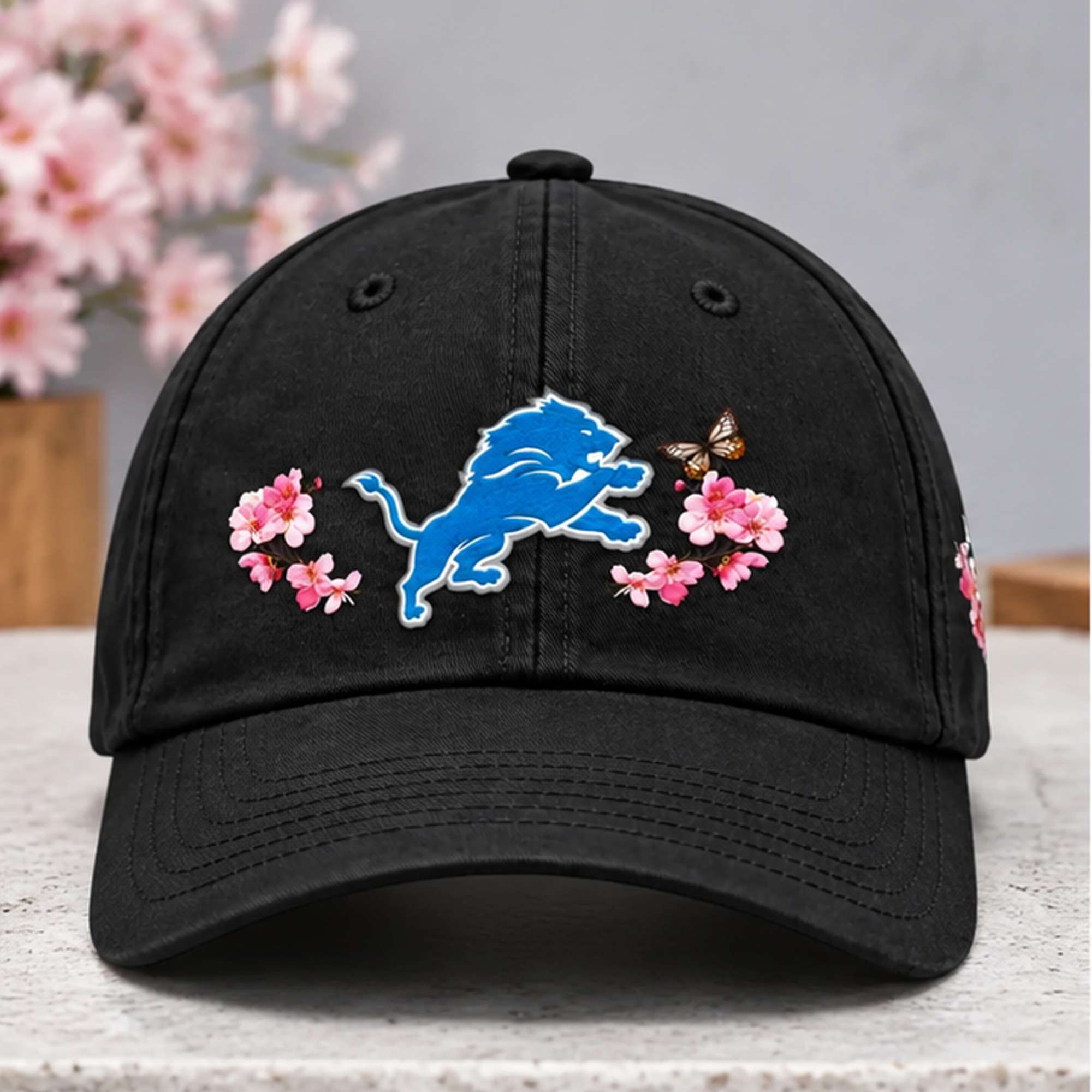 ASSC x Detroit Lions Cherry Blossoms Hat Lions Merch Presents For Football Lovers