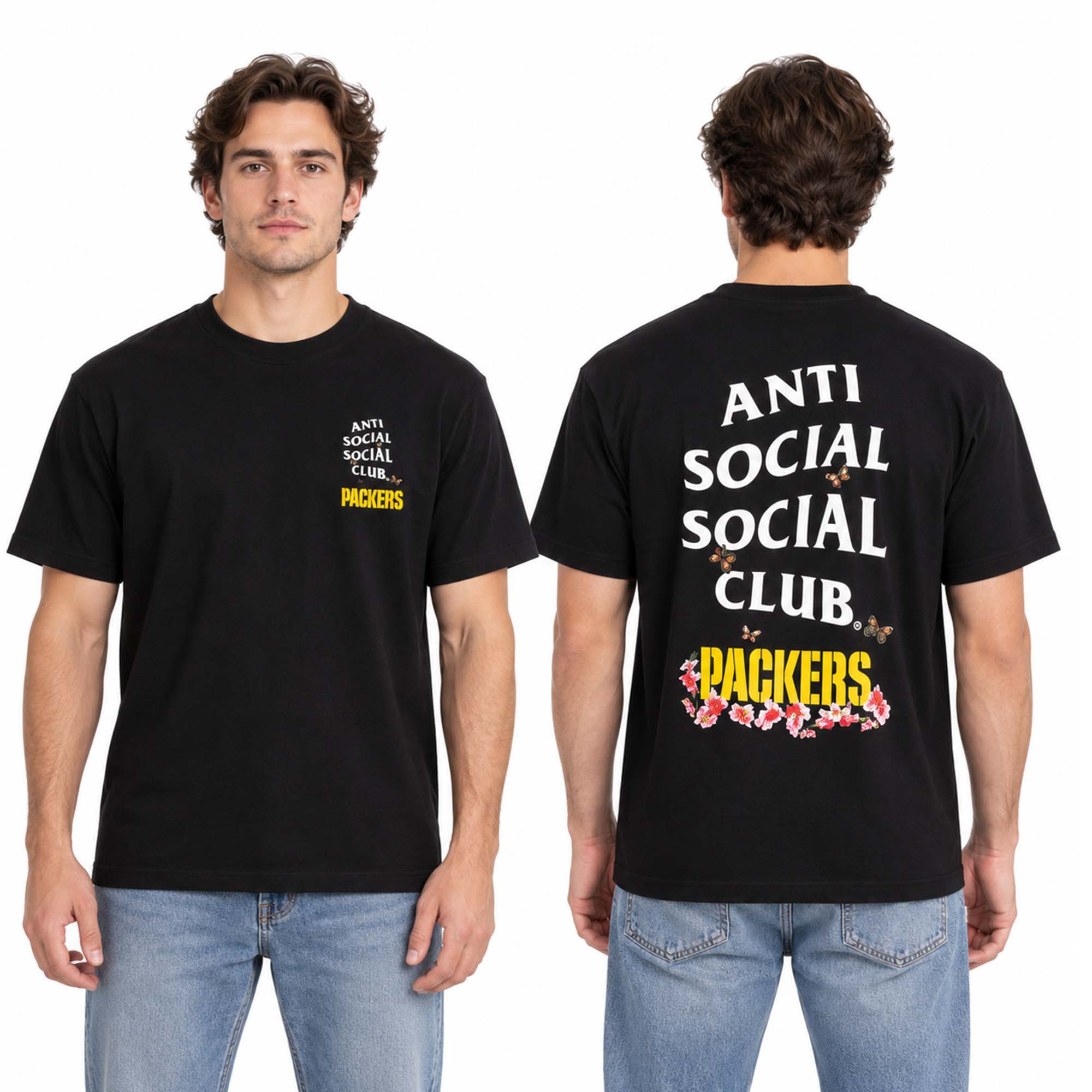 ASSC x Green Bay Packers Blossom T-Shirt Packers Merch Presents For Football Fans ASSC x Green Bay Packers Blossom T-Shirt Packers Merch Presents For Football Fans