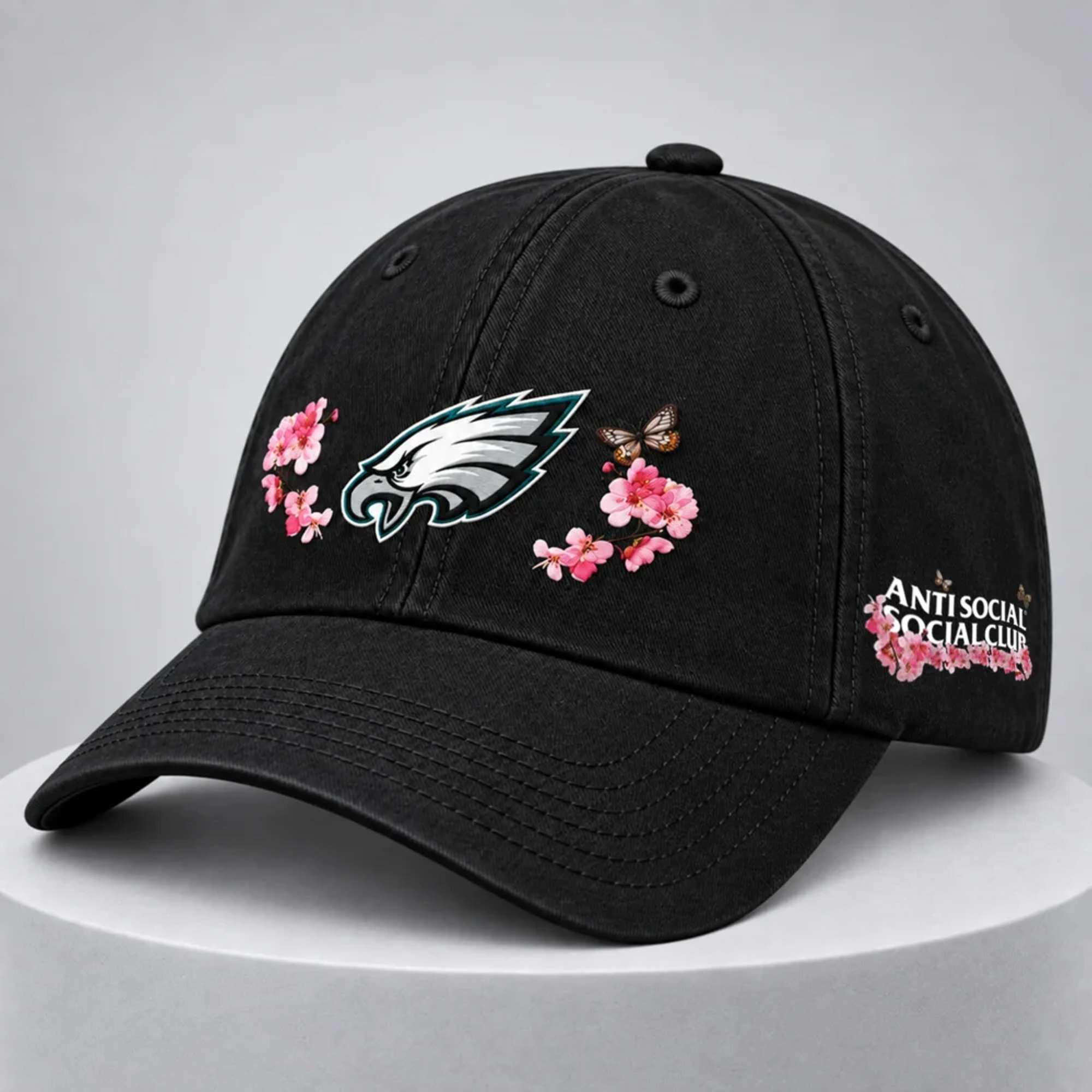 ASSC x Philadelphia Eagles Cherry Blossoms Hat Eagles Merch Gifts For Football Fan