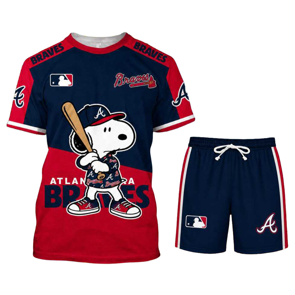 Atlanta Braves Snoopy Shirt And Shorts Atlanta Braves Merch Baseball Lover Gift Ideas