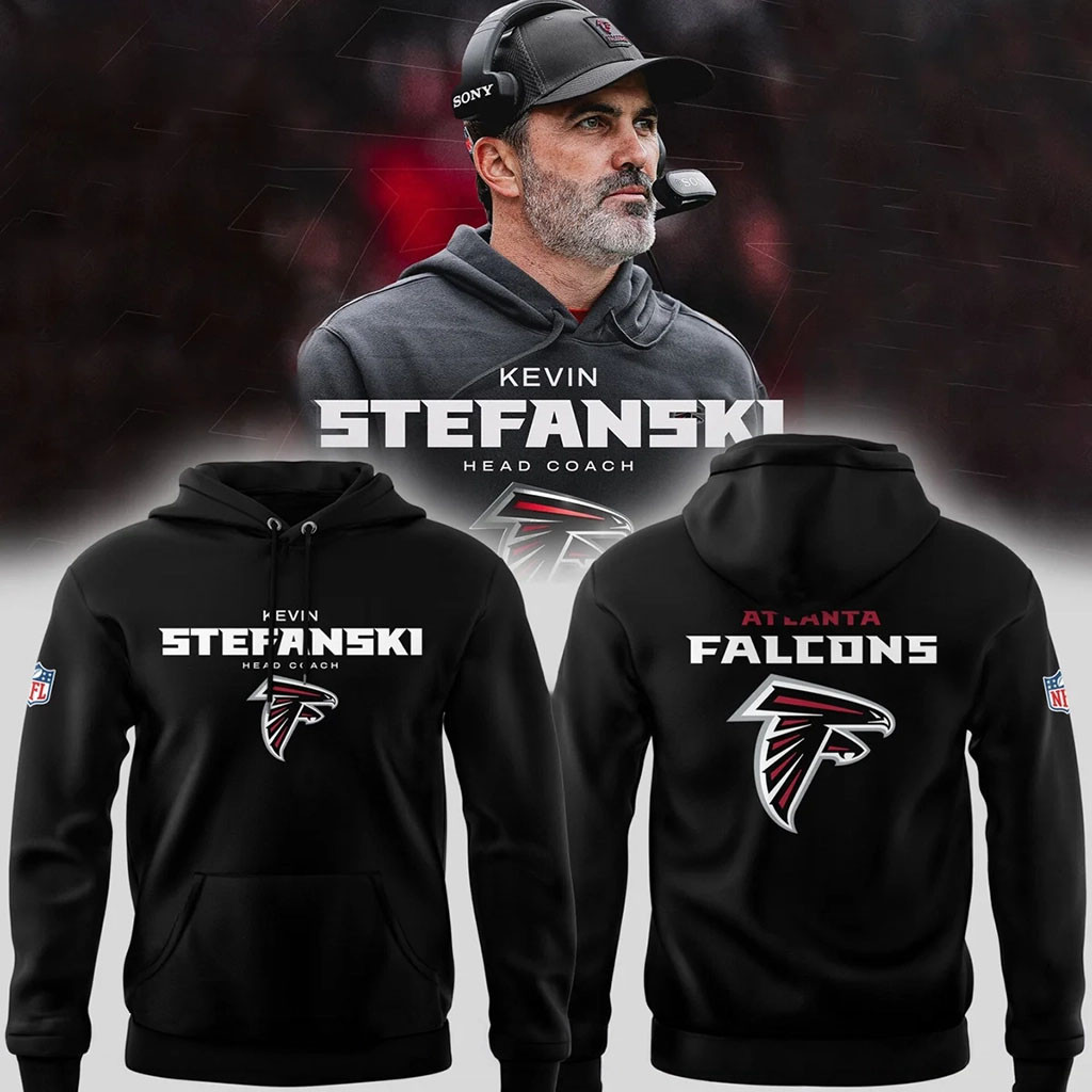 Atlanta Falcons 2026 Coach Kevin Stefanski Hoodie Falcons Merch Best Gifts For Football Fans