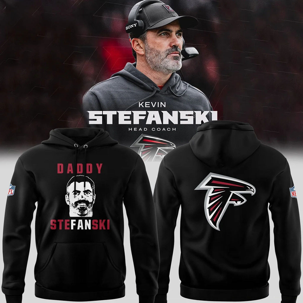 Atlanta Falcons 2026 Coach Kevin Stefanski Hoodie Falcons Merch Gift Ideas For Football Lovers