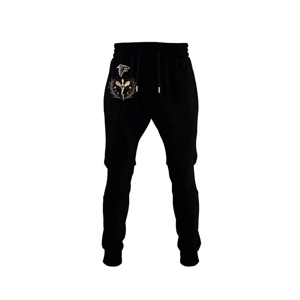 Atlanta Falcons Dragon Wing Fantasy Night 2026 Sweatpants Black Atlanta Falcons Merch For Fans