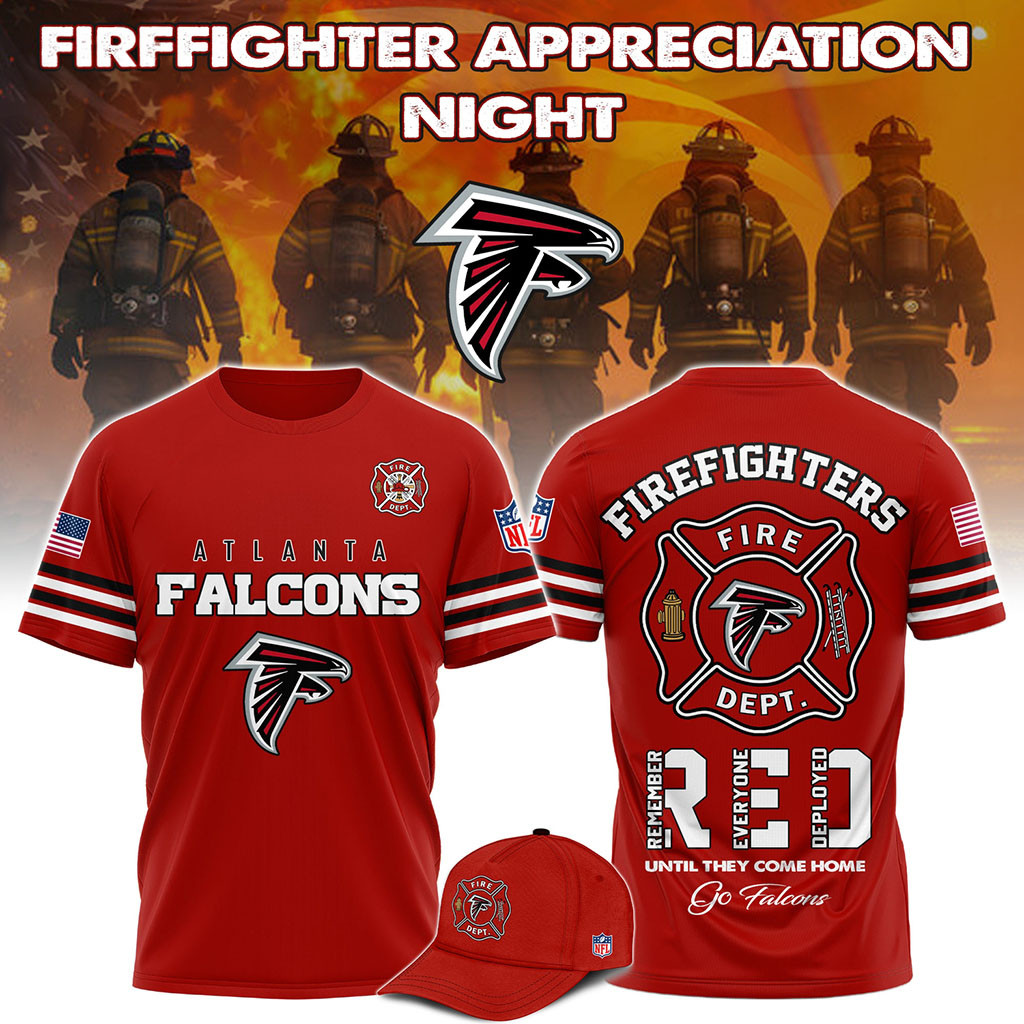 Atlanta Falcons Firefighter Appreciation Night 2026 T-Shirt Game Day Tee Atlanta Falcons Merch