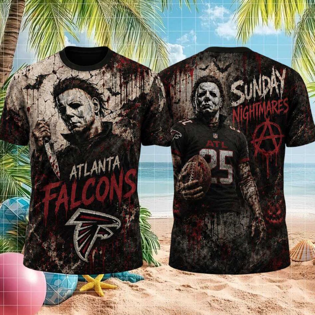 Atlanta Falcons Michael Myers Sunday Nightmares Shirt Atlanta Falcons Merch Football Fan Gifts