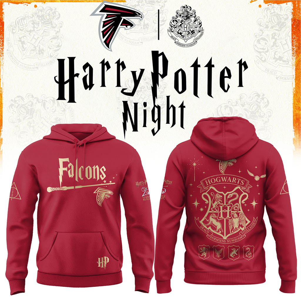 Atlanta Falcons x Harry Potter 25th Anniversary Hoodie 2026 Falcons Merch Football Fan Gifts