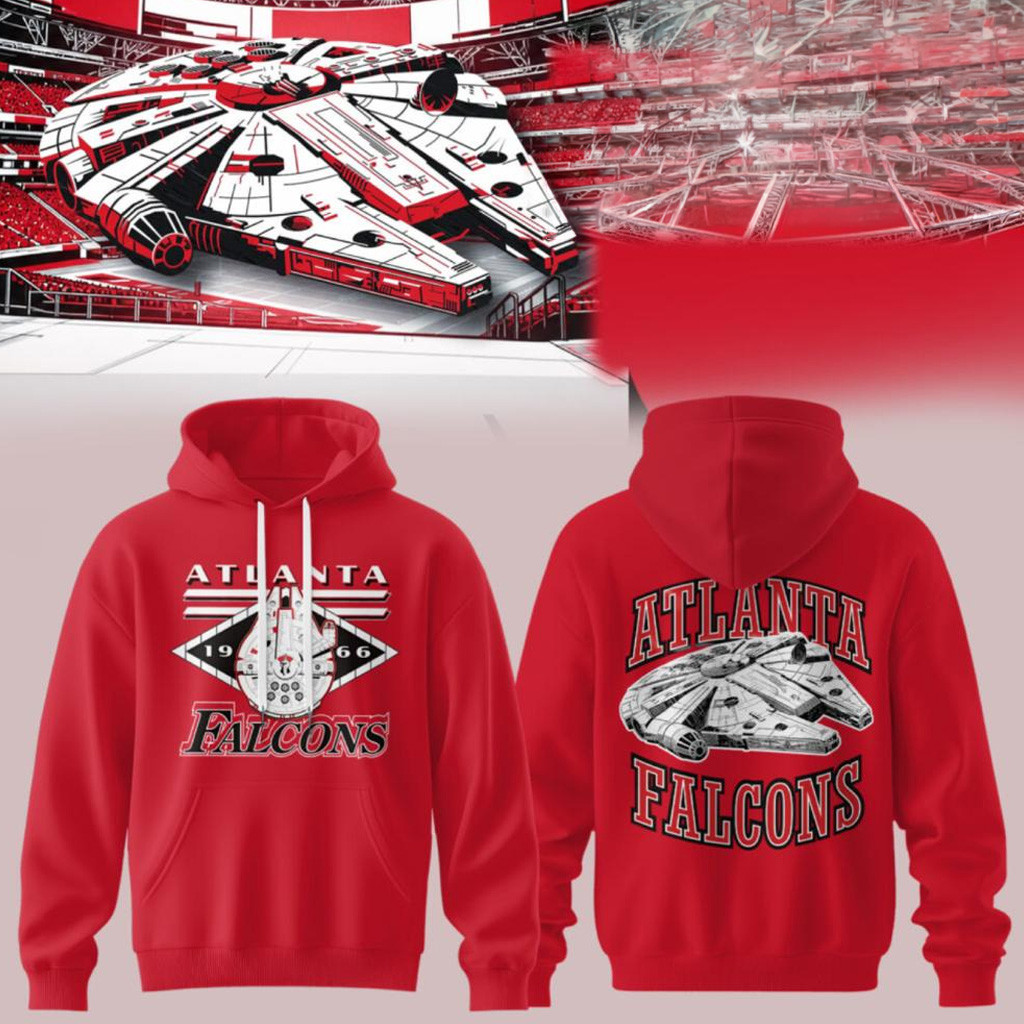 Atlanta Falcons X Star Wars Millennium Falcon Hoodie Atlanta Falcons Merch Gift For Game Day