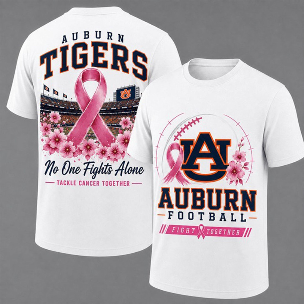 Auburn Tigers Breast Cancer Awareness T-Shirt Tackle Cancer Together Shirt Auburn Tigers Merch