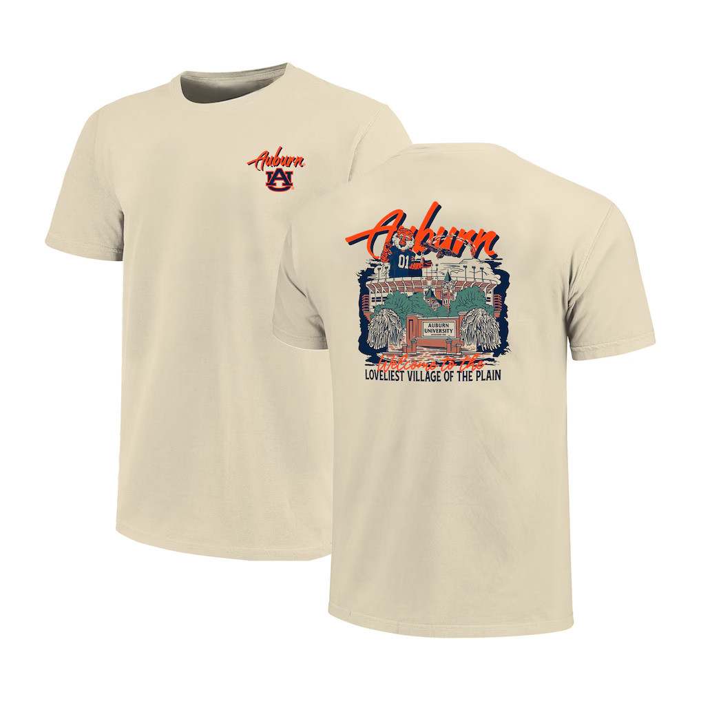 Auburn Tigers Merch 2026 Auburn Tigers Image One Hand-Drawn Campus Stack T-Shirt Fan Gifts