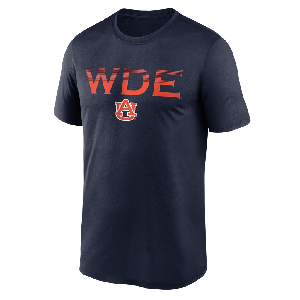 Auburn Tigers Merch 2026 Auburn Tigers Primetime Legend Kinetic Mantra T-Shirt Navy WDE Shirt