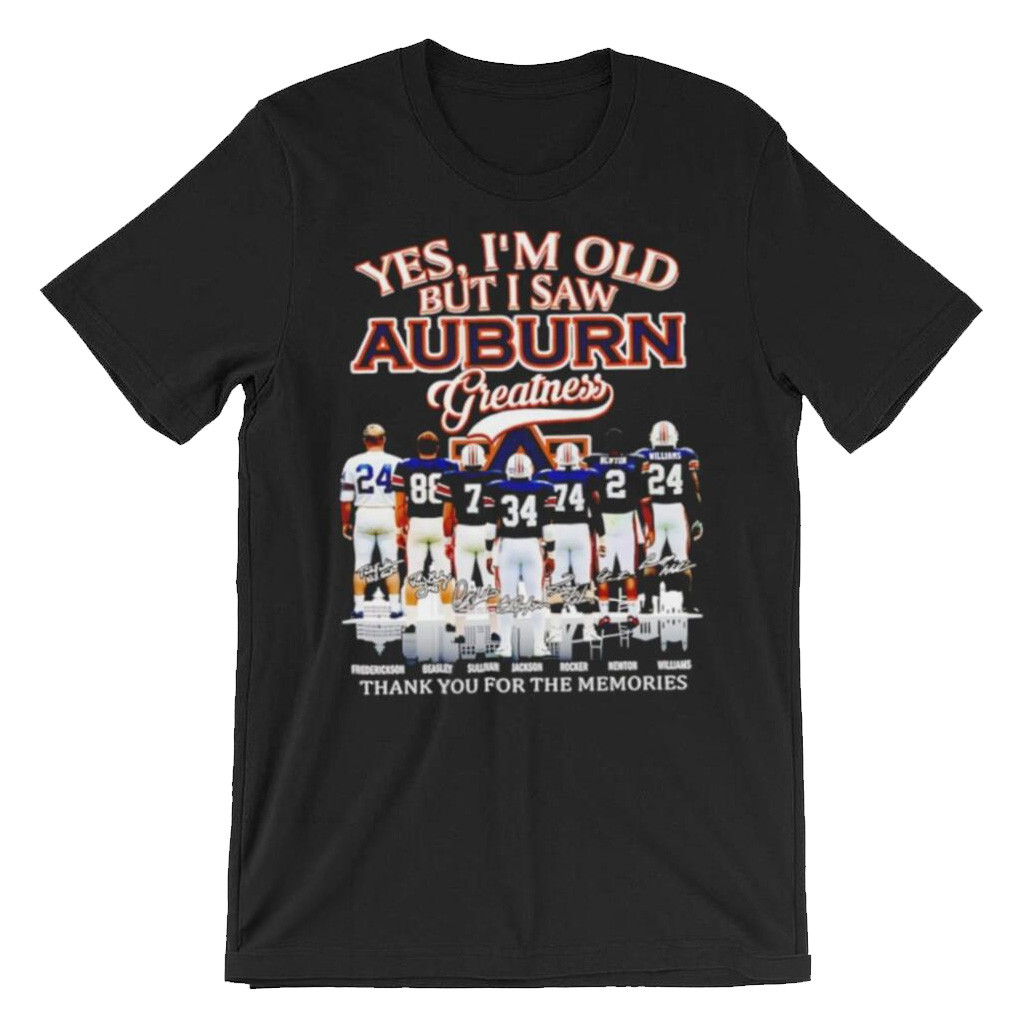 Auburn Tigers Merch 2026 Yes I'm Old Nut I Saw Auburn Greatness T-Shirt Football Fan Gifts