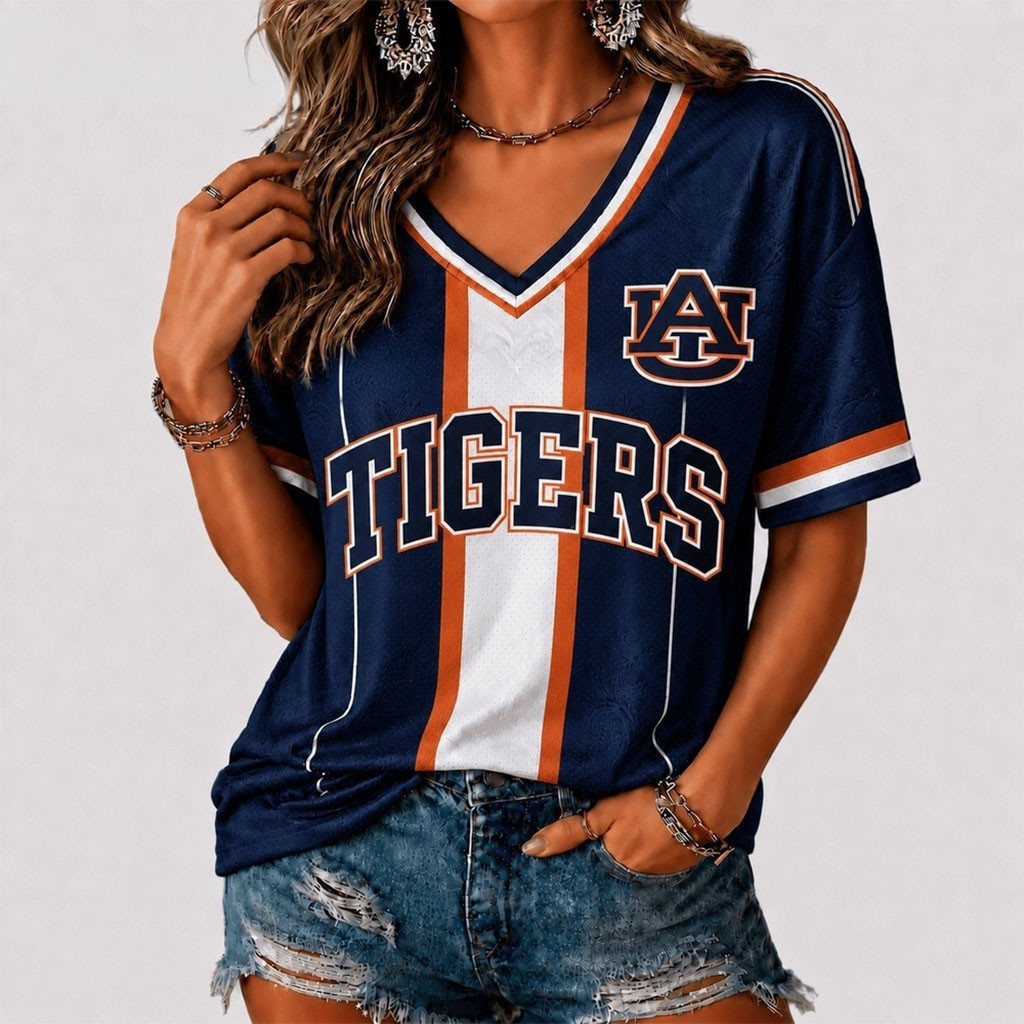 Auburn Tigers Rivalry Game Spirit V-Neck T-Shirt Tigers Merch Gifts For Football Fan