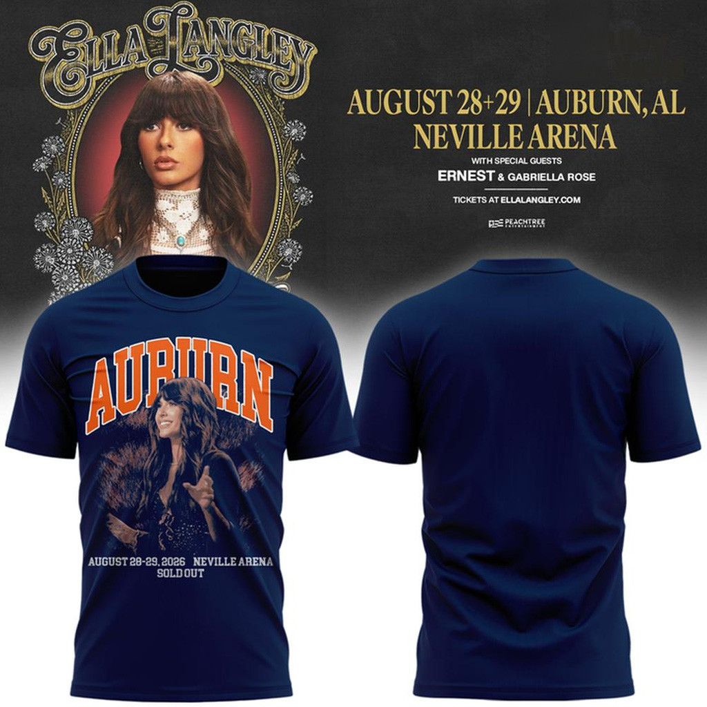 Auburn Tigers X Ella Langley Merch 2026 The Dandelion Tour T-Shirt Best Gifts For Music Lovers