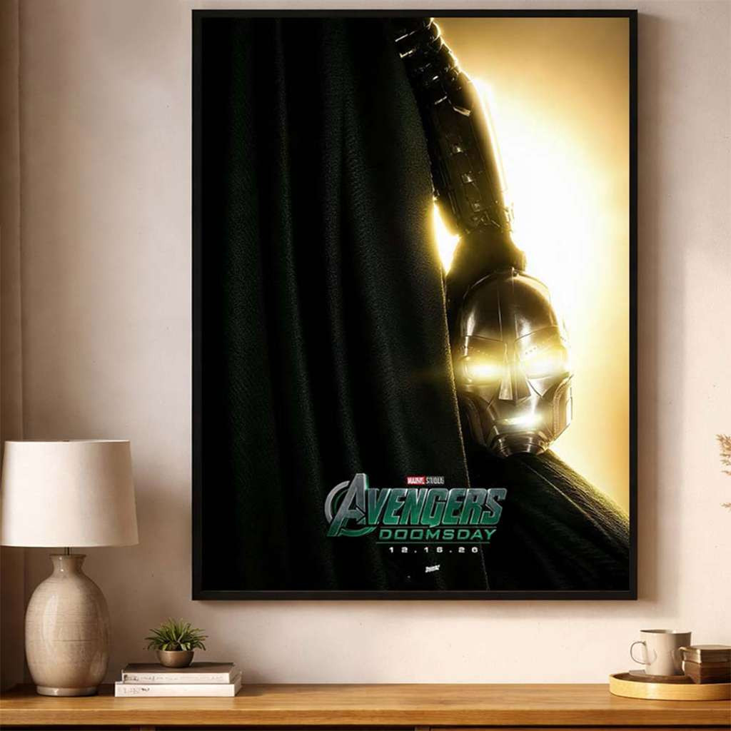 Avengers Doomsday Marvel Studios December 18 2026 Dr Doom Poster The Avengers Merch Art On Wall