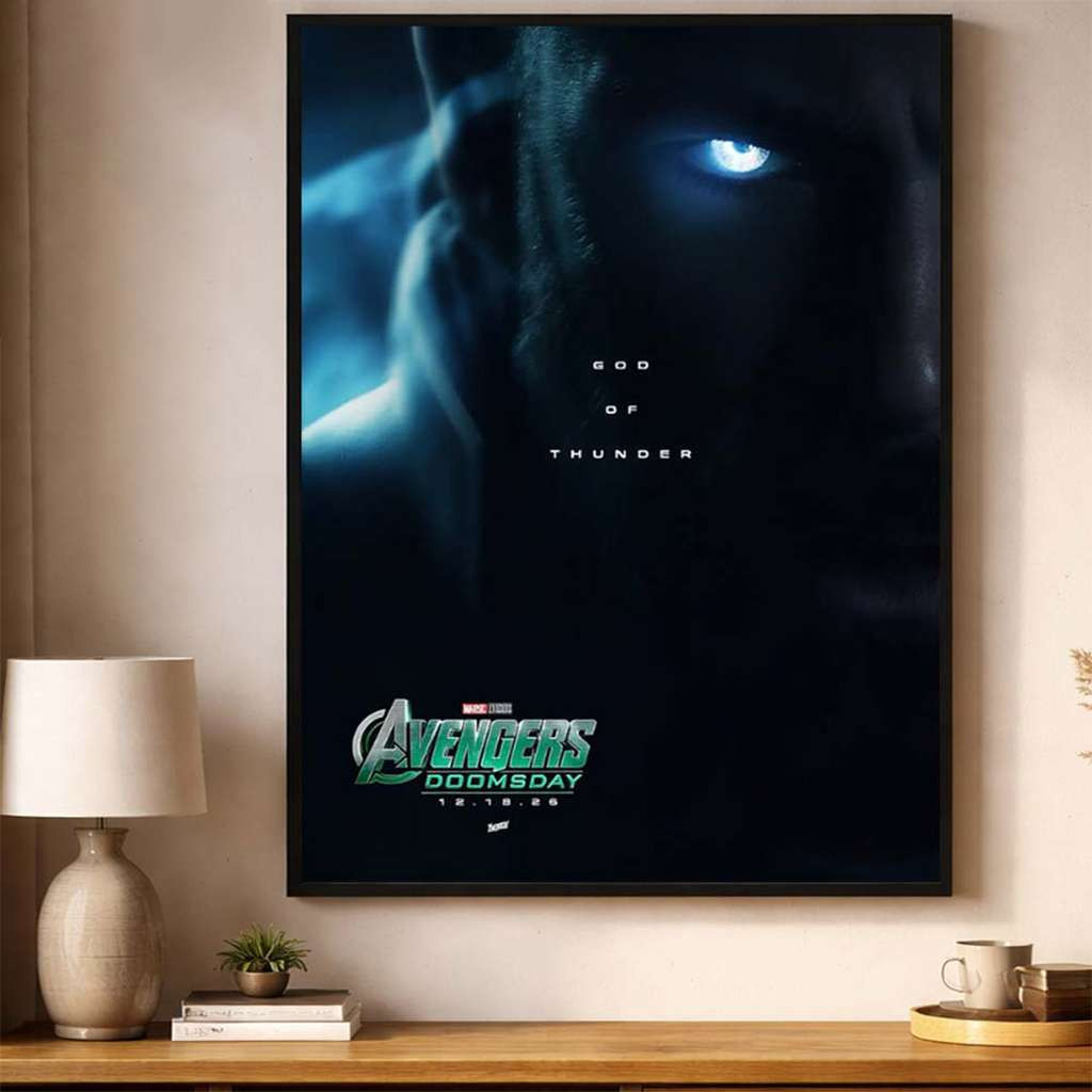 Avengers Doomsday Marvel Studios December 18 2026 Thor God Of Thunder Poster Avengers Merch