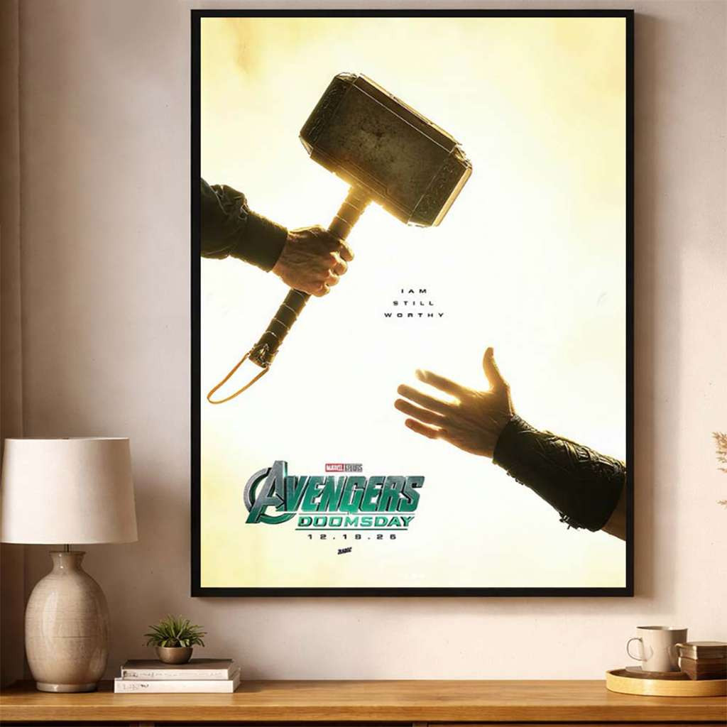 Avengers Doomsday Marvel Studios December 18 2026 Thor I Am Still Worthy Poster Avengers Merch