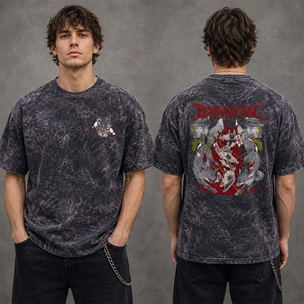Babymetal World Tour 2026 North America Curse Tie Dye T-Shirt Babymetal Merch Him Gifts