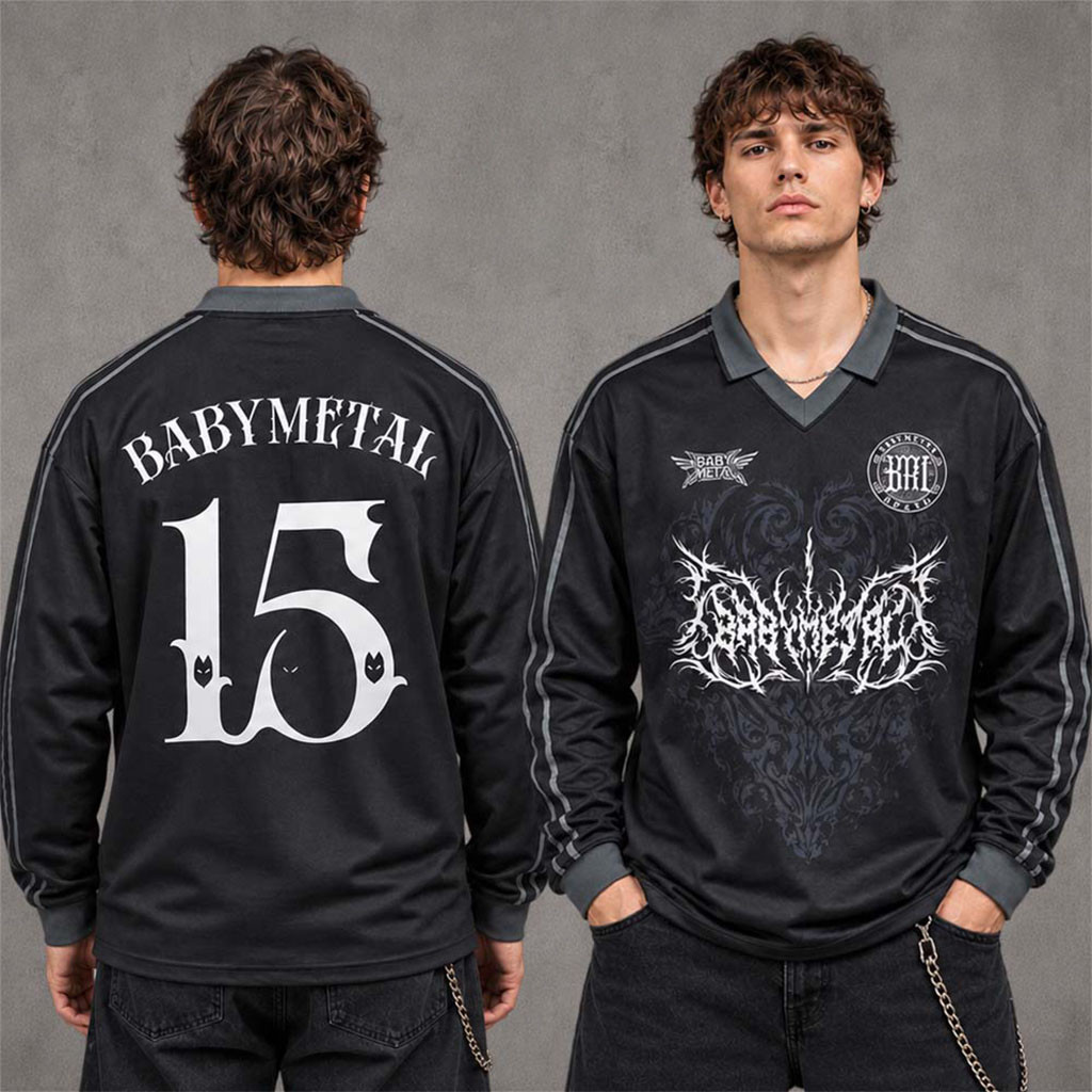 Babymetal World Tour 2026 North America Long Sleeve Jersey Babymetal Merch Brother Gifts