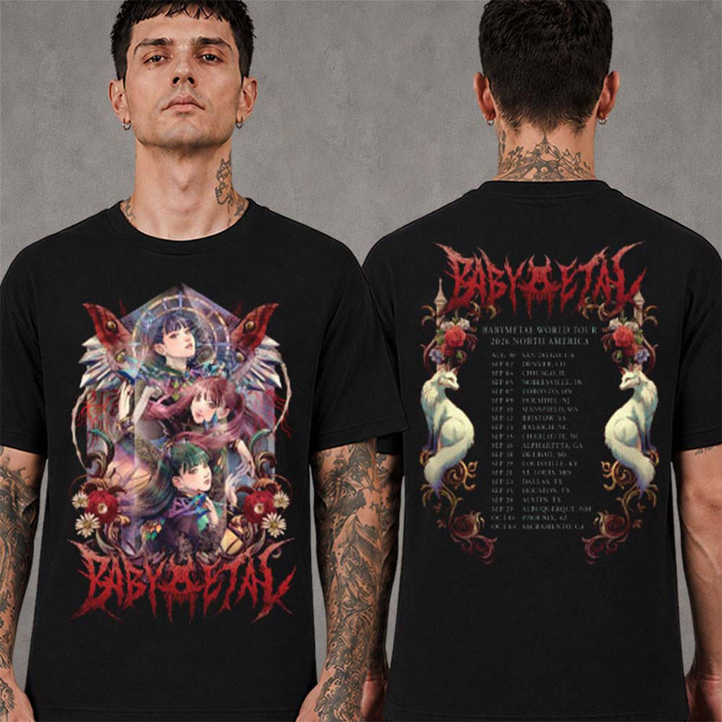 Babymetal World Tour 2026 North America Metamorphosis T-Shirt Babymetal Merch Son Gifts