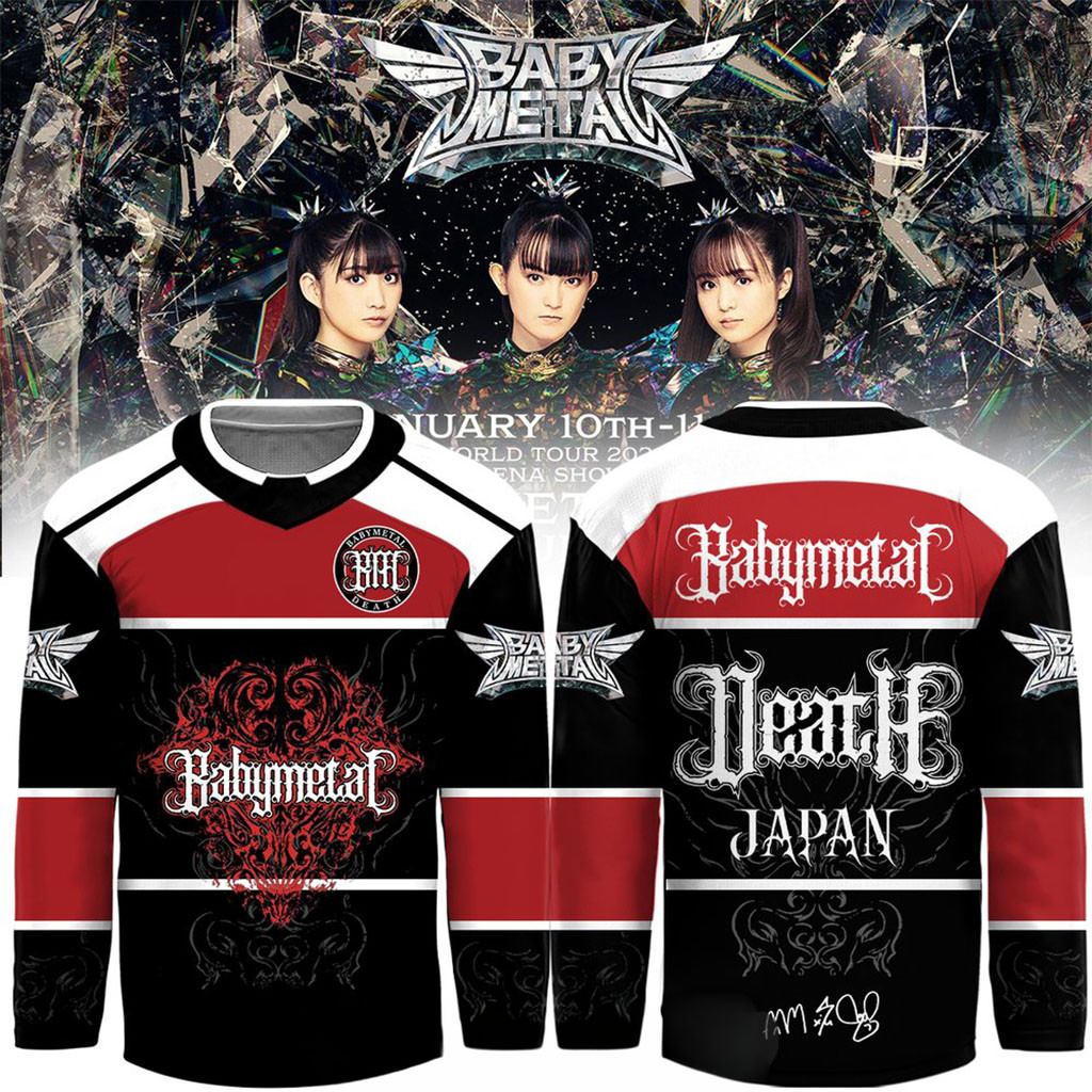 Babymetal World Tour 2026 Signature Hockey Jersey Babymetal Merch Gifts For Music Lovers