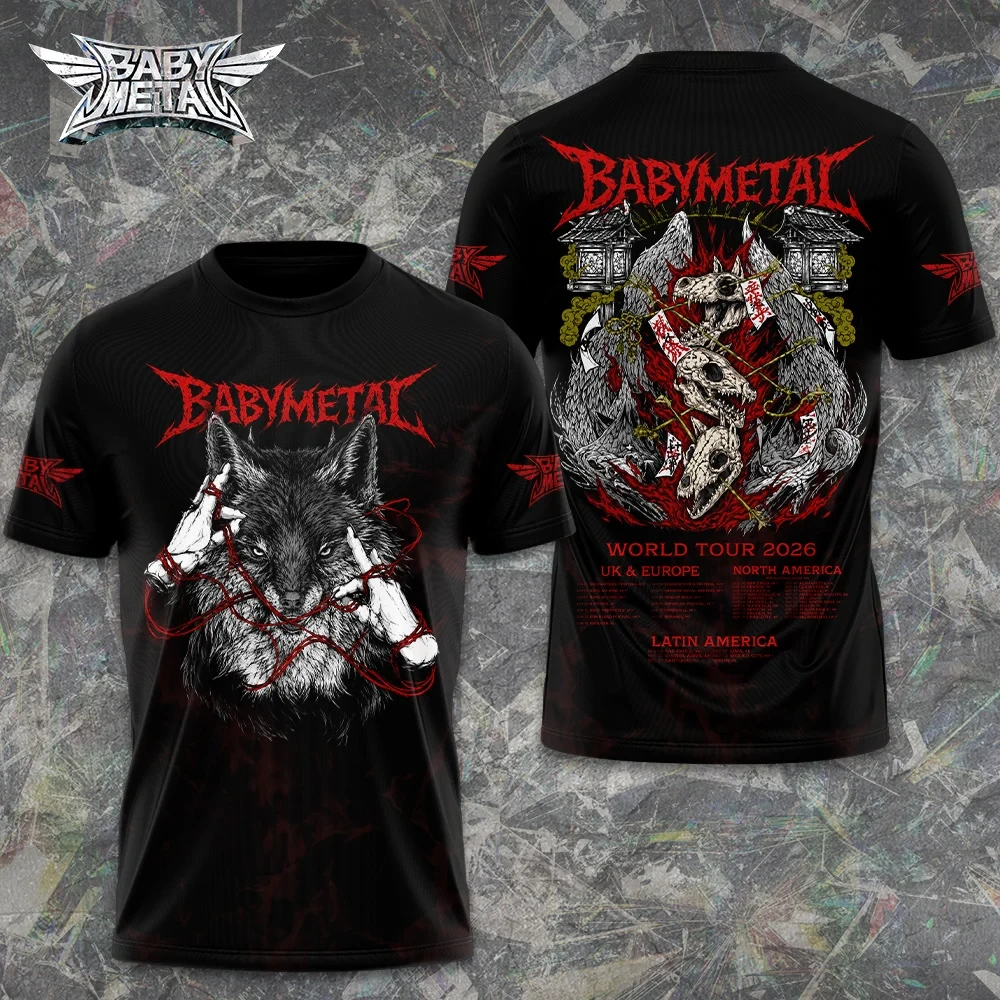 Babymetal World Tour 2026 T-Shirt Babymetal Merch Present Ideas For Music Lovers