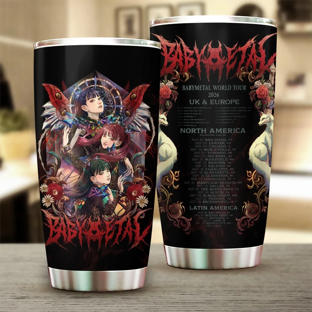 Babymetal World Tour 2026 Tumbler Japanese Kawaii Metal Music Travel Cup BABYMETAL Merch Babymetal World Tour 2026 Tumbler Japanese Kawaii Metal Music Travel Cup BABYMETAL Merch
