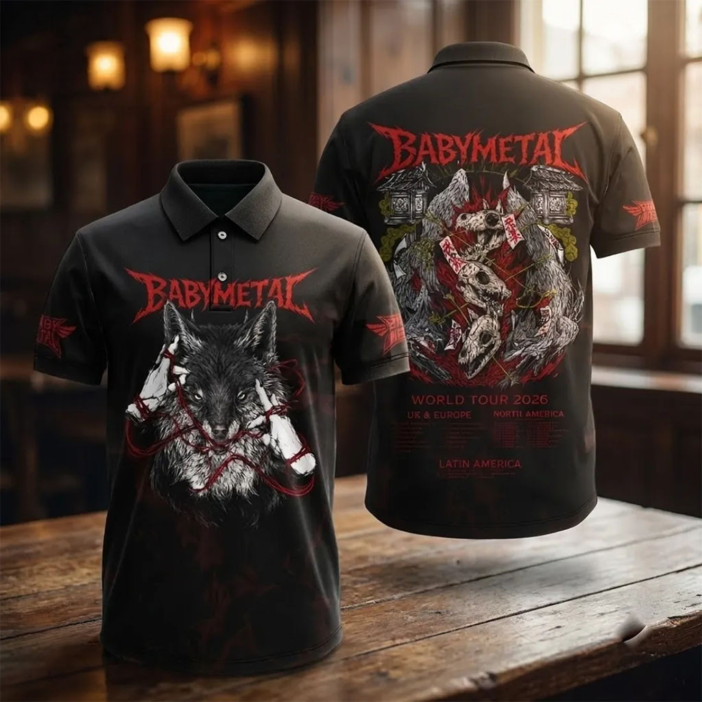Babymetal World Tour 2026 Wolf Logo Polo Shirt BABYMETAL Merch Gifts For Music Fans