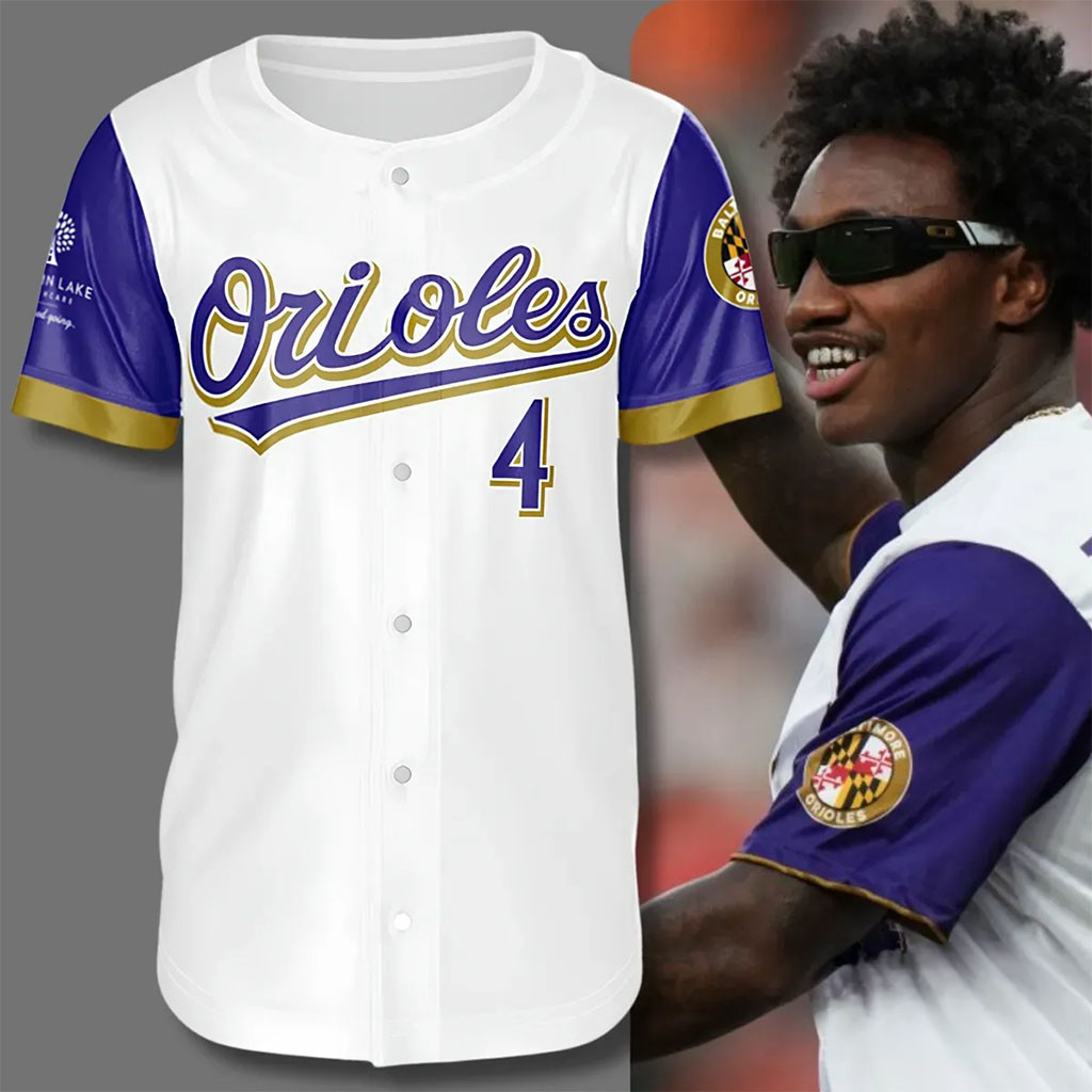 Baltimore Orioles 2026 Zay Flowers Ravens Baseball Replica Jersey Baltimore Orioles Merch