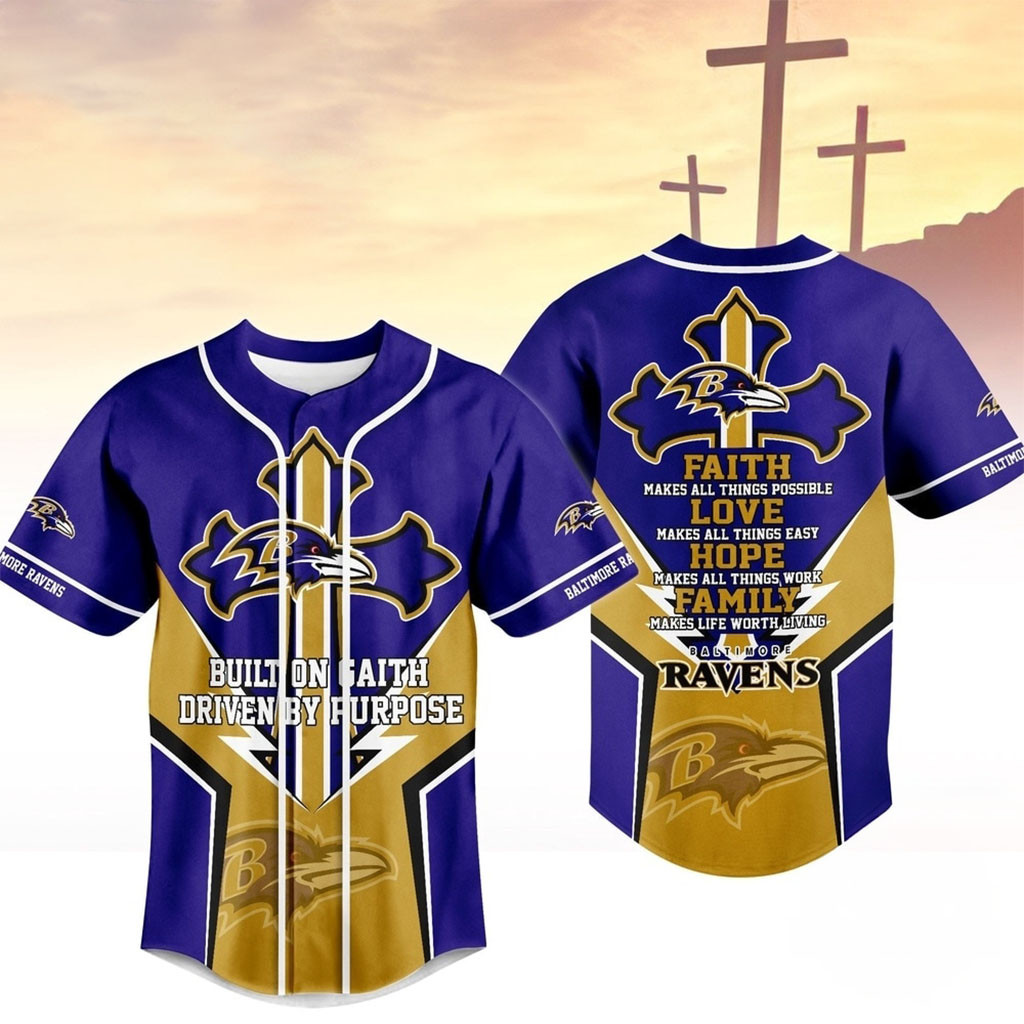 Baltimore Ravens Blessed Beyond The Score Baseball Jersey Baltimore Ravens Merch Fan Gifts