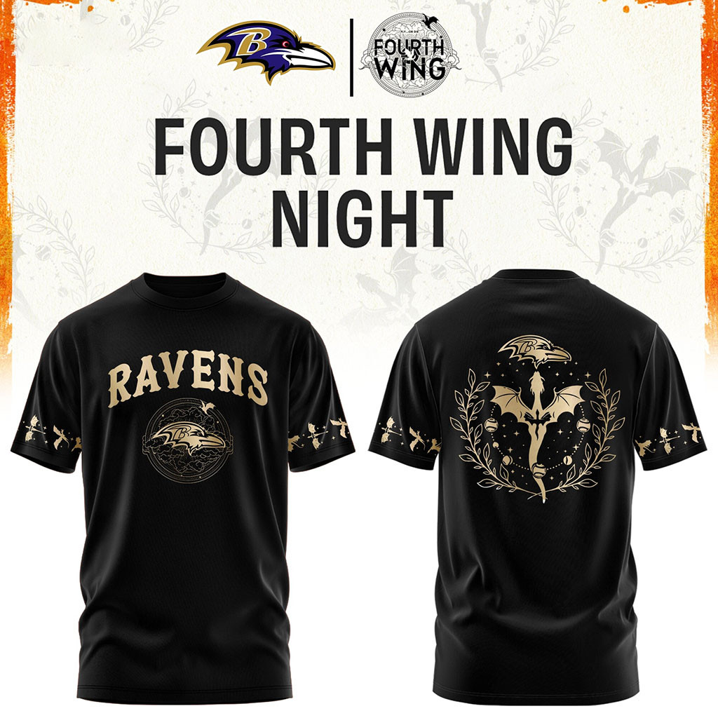 Baltimore Ravens Dragon Wing Fantasy Night 2026 T-Shirt Baltimore Football Merch Black