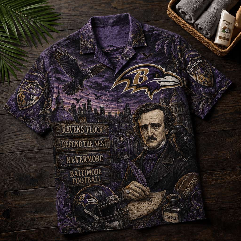 Baltimore Ravens Flock Defend The Nest Hawaiian Shirt Baltimore Football Merch Game Day Gifts Baltimore Ravens Flock Defend The Nest Hawaiian Shirt Baltimore Football Merch Game Day Gifts