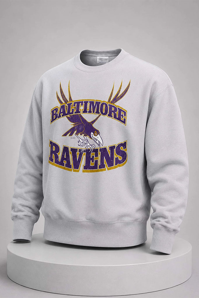Baltimore Ravens Maleficent's Raven Sweatshirt Ravens Disney Collab Merch Football Fan Gifts