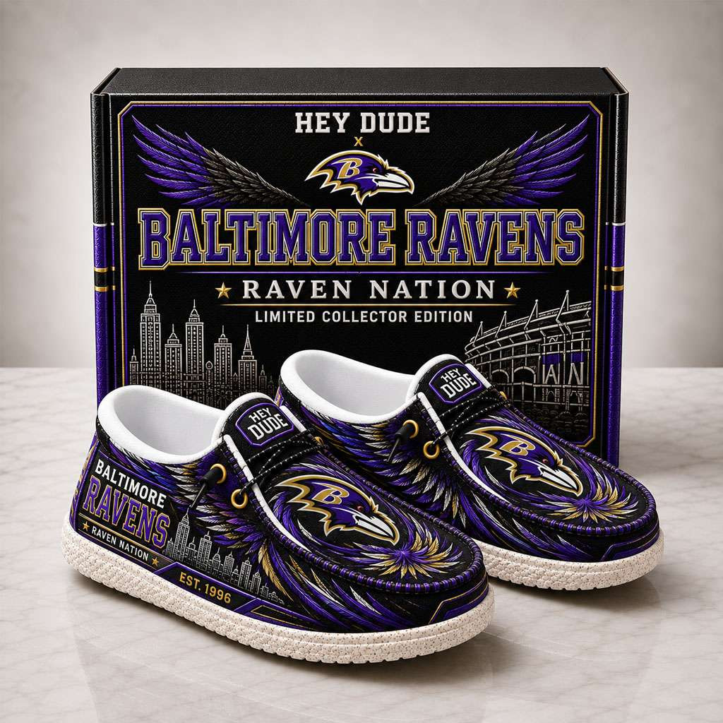 Baltimore Ravens Merch Raven Nation Est 1996 Slip-On Loafers Great Gifts For Hockey Fans Baltimore Ravens Merch Raven Nation Est 1996 Slip-On Loafers Great Gifts For Hockey Fans
